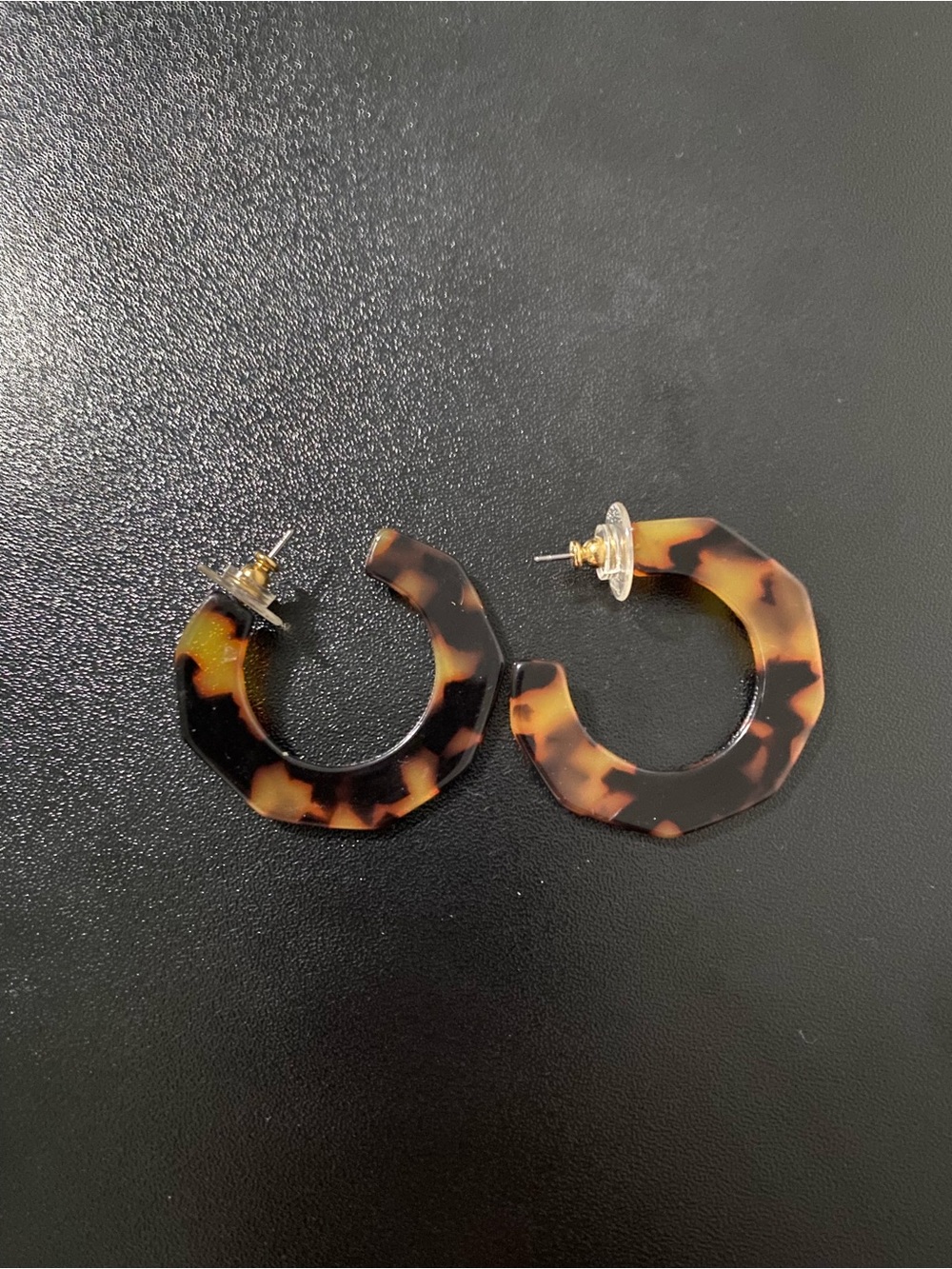 tortoiseshell hoop earrings